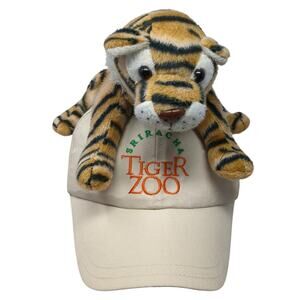 Sriracha Tiger Zoo Slideback Baseball Cap Beige One Size Adjustable 6 Panel Bozo